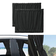 2xset 50cm47cm Adjustable Vip Car Window-curtain Sunshade Uv Protection Black