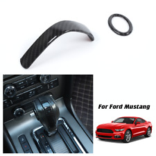 Carbon Fiber Gear Shift Knob Trim Cover For Ford Mustang 2010-2014 Accessories