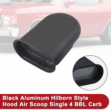 Hilborn Style Hood Air Scoop Kit Smooth Top Single 4 Bbl Carbs Black Aluminum