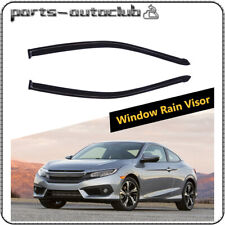 For 01-05 Honda Civic Coupe Window Visor Rain Vent Shade Guard Deflector Black