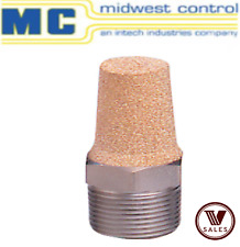 Midwest Control Em-25 Nickel Plated Steel Pneumatic Exhaust Muffler 14 Npt