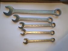 Vintage Fleet Combination Wrench Set 5x 38 716 12 916 34 Inch Usa