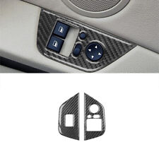 2x Carbon Fiber Car Door Window Lift Switch Cover Trim For Bmw Z4 E85 2003-2008