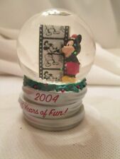 2004 Disney Mickey Mouse Mini Snow Globe 75 Years Of Fun Movie Reel
