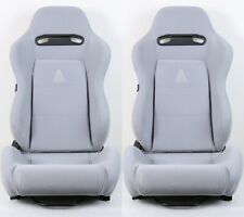 2 X Tanaka Gray Micro Cloth Racing Seats Reclinable Sliders Fit For Honda A
