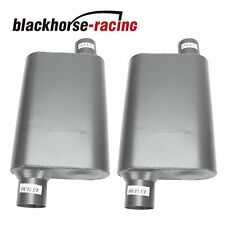 Pair Chambered Performance Race Offset 2.5 Inlet N2.5outlet Mufflers Weld-on