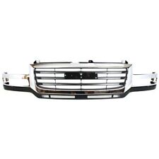 Front Grille Grill Chrome Insert For 03-07 Gmc Sierra 2500 3500 Fits 19130795