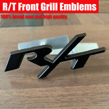 New Oem For Rt Front Grill Emblems Rt Badge Matt Cool Black Car Trunk Sticker