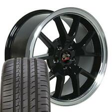 18x9 Wheels Tires Fit Ford Mustang Fr500 Blk Rim Ironman W1x