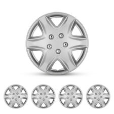 14 Set Of 4 Silver Wheel Covers Snap On Full Hub Caps Fit R14 Tire Steel Rim