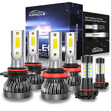 For Gmc Sierra 1500 2500 Hd 2007-2013 Led High Low Headlight Fog Light Bulbs A