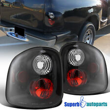 Fits 1997-2003 Ford F150 F-150 Flareside Black Tail Lights Brake Lamps Pair