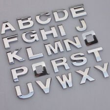 A-z 3d Chrome 25mm Alphabet Letters Car Auto Sticker Self Adhesive Badge Emblem