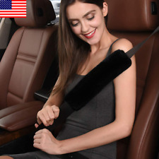 4 Soft Faux Sheepskin Seat Belt Shoulder Pad Seatbelt Cover For Car Truck Auto