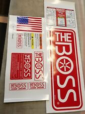Boss Power V Blade Snow Plow Decal Replacement 9pc Kit Blade Warning Bkpwrv