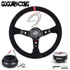 14 Suede Steering Wheel Quick Release Hub Adapter For Honda Civic 96-00 Ek