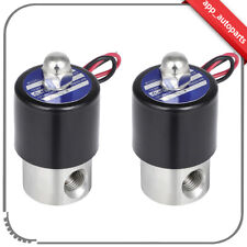 2 Solid 14 Npt Air Ride Suspension Valve Electric Solenoid Stainless Steel 12v