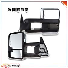 For 88-00 Chevy Ck2500 K3500 Truck Pair Power Chrome Signal View Tow Mirrors