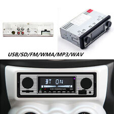 Car Stereo Retro Radio Bluetooth In-dash Head Unit Player Fm Mp3usbsdaux 12v