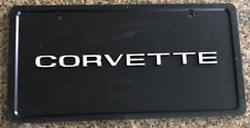 Chevy Corvette Black Hard Plastic Decorative Vanity License Plate