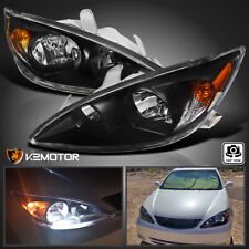 Black Fits 2002-2004 Toyota Camry Headlights Headlamps Leftright 02 03 04