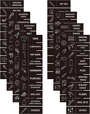 80pcs Toolbox Organization Magnetic Labels Large Toolbox Drawer Organizer Black