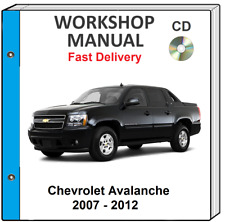 Chevrolet Chevy Avalanche 2011 2012 2013 Service Repair Workshop Manual On Cd