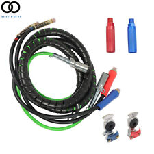 For Semi Truck 15ft 3-in-1 Wrap 7 Way Abs Electrical Cables Rubber Air Line Kit