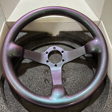 Hiwowsport 350mm Genuine Carbon Fiber Racing 3 Deep Purple Steering Wheel Us
