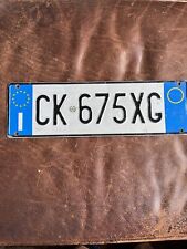 Italy Italian License Plate Tag Ck 675 Xg Eurostars Foreign Front Tag