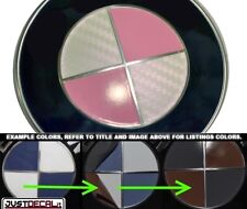Carbon Fiber White Light Pink Sticker Overlay Complete Set Fits Bmw Emblems