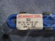 Wright 352 38 Dr 6pt Deep Impact Swivel Socket Set Metric 10-19mm Nos