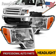 For 2009-2014 2013 Ford F-150 F150 Replacement Chrome Headlights Pair Leftright