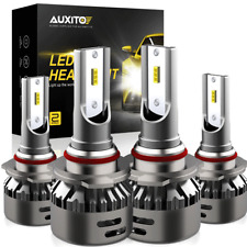 4x Auxito 9005 9006 Led Headlight Kit Combo Bulb High Low Beam Super White Exc