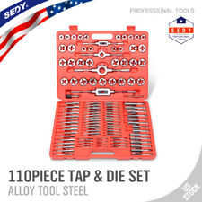 110 Piece Combination Tap And Die Set Screw Extractor Remover Chasing Wcase
