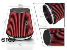Ares Red Short 6 152mm Inlet Universal Cone Dry Air Intake Filter