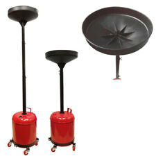 Portable 5 Gal Gallon Oil Waste Drain Draining Tank Dolly Funnel Lift Drum Pan