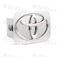 Stainless Steel Chrome Hitch Cover Plug For Toyota Logo 2 Trailer Tow Receiver