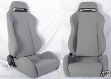 New 2 Gray Cloth Racing Seats Reclinable Sliders All Pontiac 