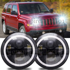 Pair 7 Inch Round Led Headlights Drl Projector Light For 2008-2016 Jeep Patriot