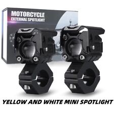 2x 30w Led Spot Light Motorcycle Headlight White Yellow Hi Low Driving Fog Lamp
