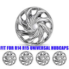 4 Chrome Universal 1415-inch Wheel Rim Covers Tire Steel Rim Snap On Hubcaps