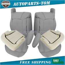 For 2000 2001 2002 Chevy Suburban Front Leather Seat Cover Foam Cushion Gray