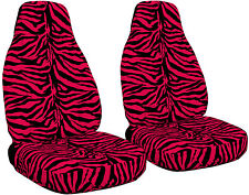 Universal Velvet Zebra Car Seat Covers 9 Color Options Orange -purple-pink