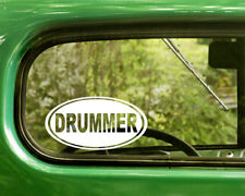 2 Drummer Decals Oval Sticker For Car Truck Window Laptop Rv Bumper