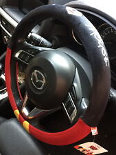 Mickey Mouse Disney Car Truck Steering Wheel Cover Redblack Fabric B