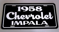 1958 Chevrolet Impala License Plate Car Tag 58 Chevy 348 Tri Power Lowrider