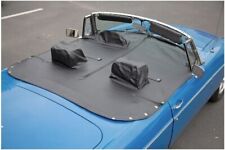 New Black Tonneau Cover Full Cover Lhd Mgb 1971-1980 With Headrest Pockets