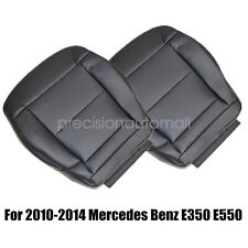 For Mercedes Benz E350 E550 2010-14 Driver Passenger Leather Seat Cover Black