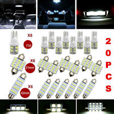 20pcs Car Interior White Combo Led Map Dome Door Trunk License Plate Light Bulbs